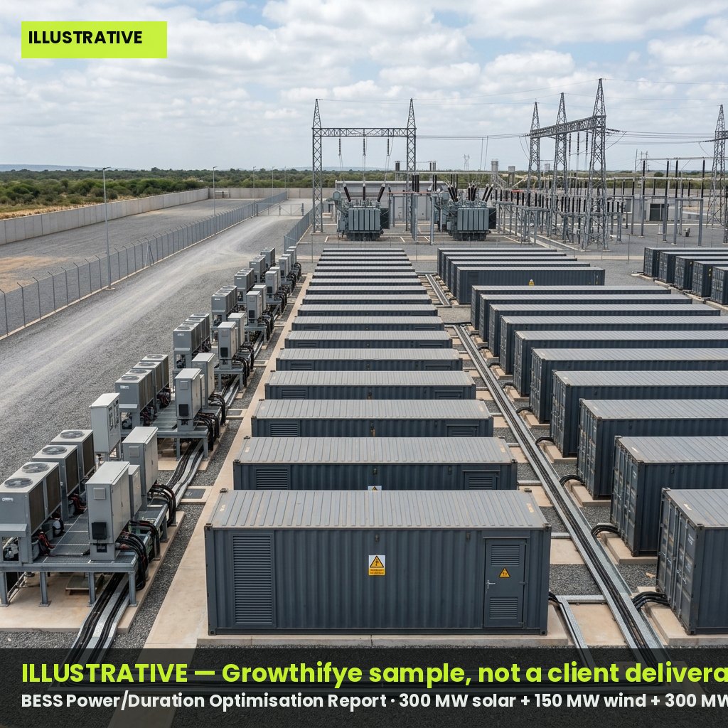 Illustrative — BESS Power/Duration Optimisation Report