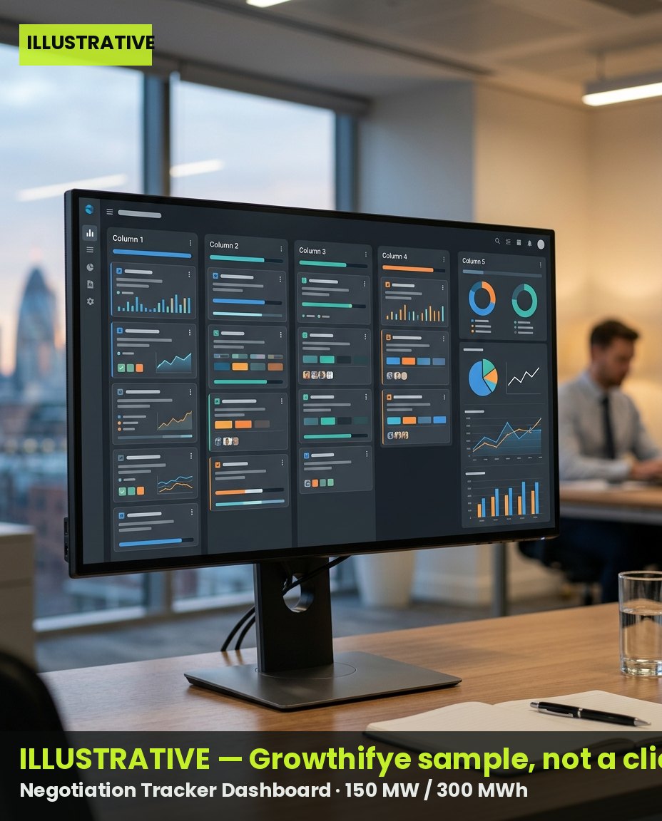 Illustrative — Negotiation Tracker Dashboard