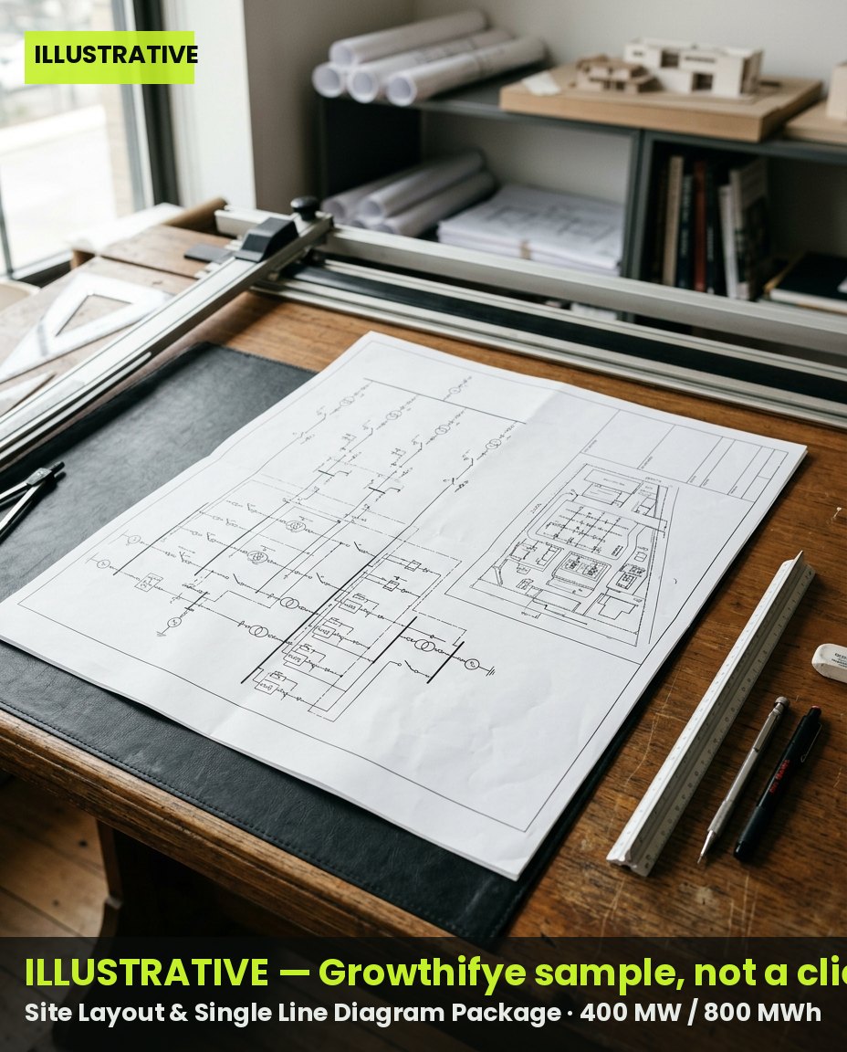 Illustrative — Site Layout & Single Line Diagram Package
