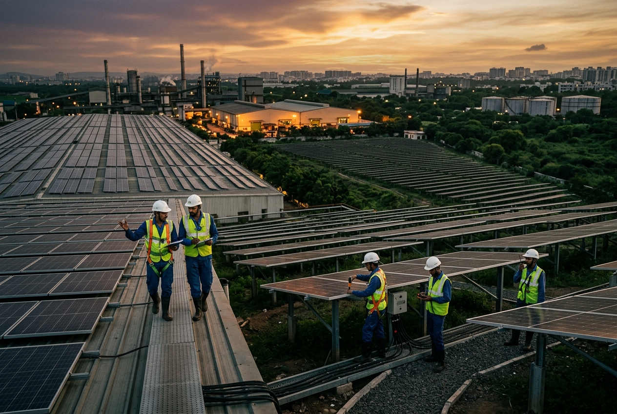 85 MWp solar + 40 MWh storage for a C&I industrial park