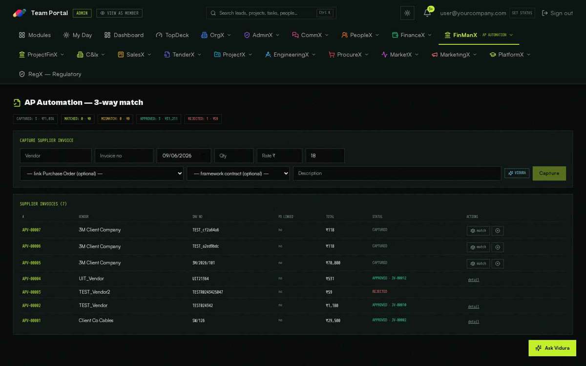 AP Automation — full screen