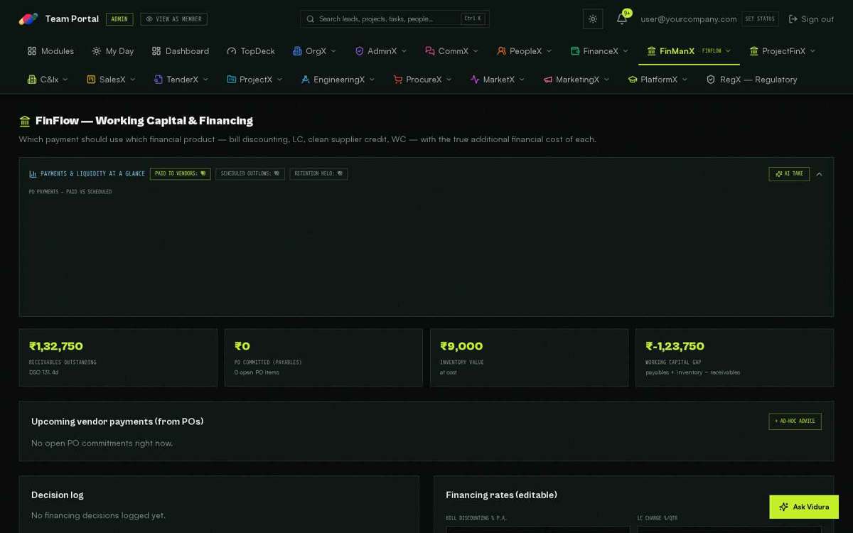 FinFlow — full screen