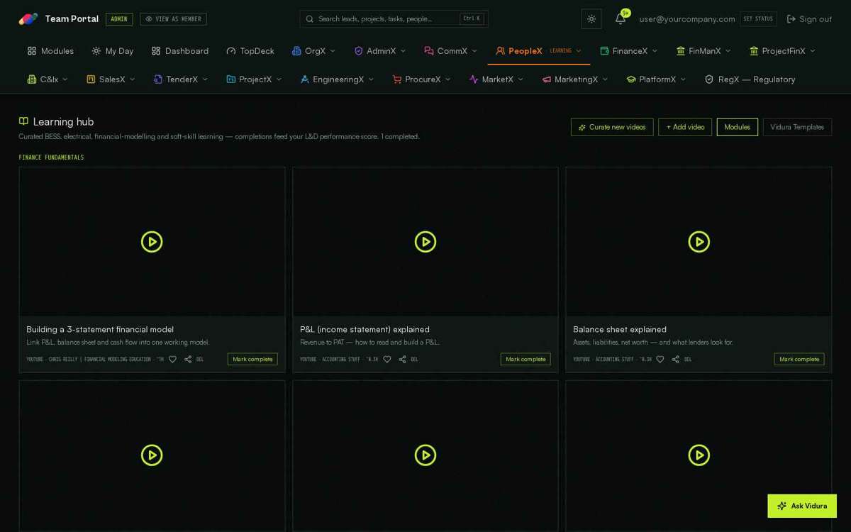 Learning — full screen