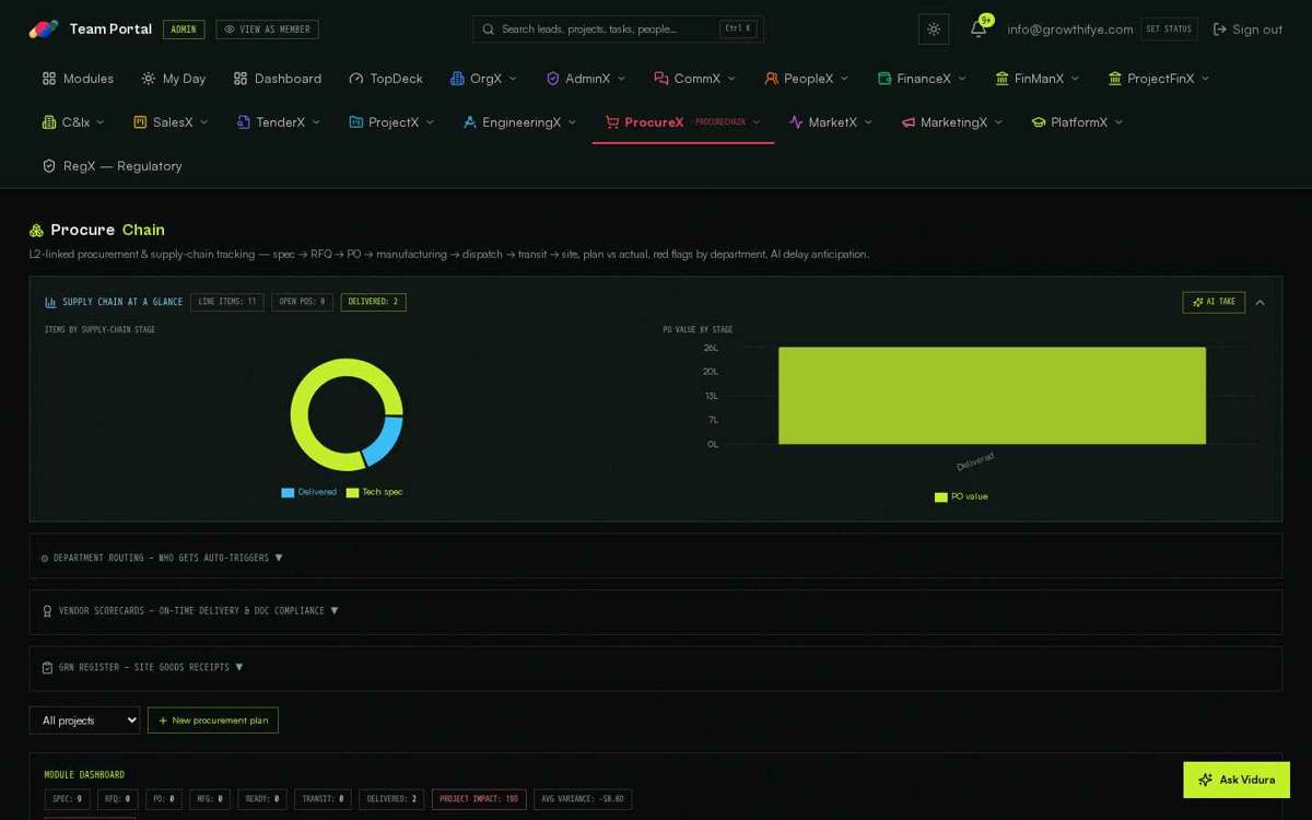 ProcureChain — full screen